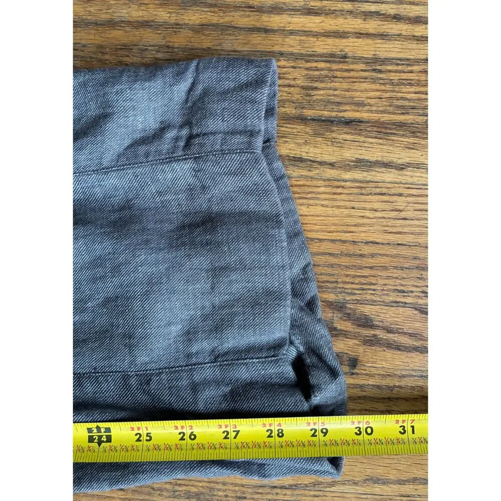 Banana Republic Brown Gray Linen Wide Leg Pants Trousers    Women's Size 2